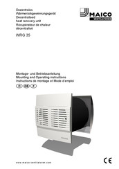 Maico WRG 35 Instructions De Montage Et Mode D'emploi