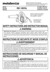 Metabo HPT RB 18DSL Instructions De Sécurité Et Mode D'emploi