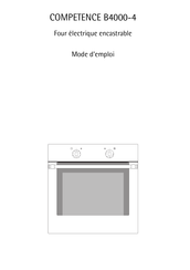 Electrolux COMPETENCE B4000-4 Mode D'emploi