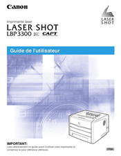 Canon LASER SHOT LBP3300 Guide De L'utilisateur