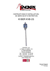 iNOXPA KIBER KVB-25 Instructions D'installation, De Service Et D'entretien