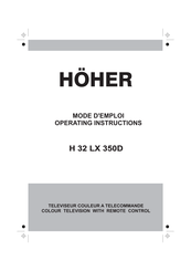 Hoher H 32 LX 350D Mode D'emploi
