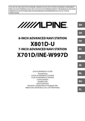 Alpine X801D-U Guide De Référence Rapide