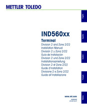 Mettler Toledo IND560 Série Guide D'installation