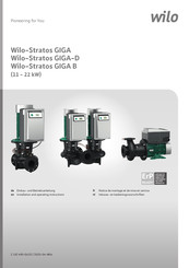 Wilo Stratos GIGA-D 50/4-62/15-R1-S1 Notice De Montage Et De Mise En Service