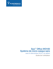 Plantronics Savi Office WO100 Guide De L'utilisateur