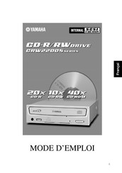 Yamaha CRW2200 Mode D'emploi