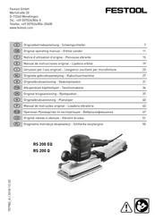 Festool RS 200 Q Notice D'utilisation D'origine