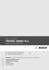 Bosch US7 Instructions D'installation Et D'utilisation