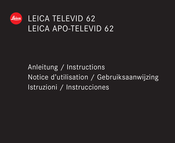 Leica TELEVID 62 Notice D'utilisation