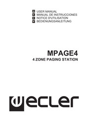 Ecler MPAGE4 Notice D'utilisation