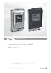 Krohne MAC 100 Manuel De Référence