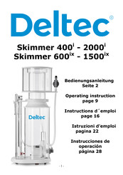 Deltec Skimmer 1500ix Instructions D'emploi