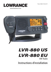 Lowrance LVR-880 US Instructions D'installation