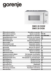 Gorenje SMO 20 DGB Notice D'utilisation