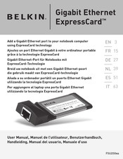 Belkin Gigabit Ethernet ExpressCard Manuel De L'utilisateur