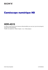 Sony HDR-AS15 Guide Rapide