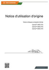 Amazone CatrosXL 5003-2TS Notice D'utilisation D'origine