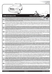 BMW X5 E70 Série Instructions De Montage