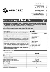 Gumotex FRAMURA Manuel De L'utilisateur