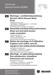 Becker Centronic SensorControl SC861 Notice De Montage Et D'utilisation