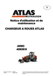 Atlas AR 80 Notice D'utilisation Et De Maintenance