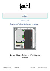 AET ASC3 Notice D'installation Et D'utilisation