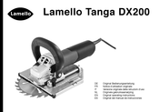 Lamello Tanga DX200 Notice D'utilisation Originale