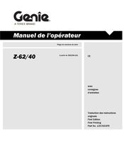 Genie Z-62/40 Manuel De L'opérateur