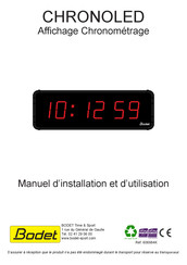 Bodet CHRONOLED Manuel D'installation Et D'utilisation