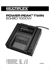 Multiplex POWER PEAK TWIN EQ-BID 1000W Notice D'utilisation