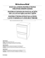KitchenAid KUDH03DTSS Instructions D'installation
