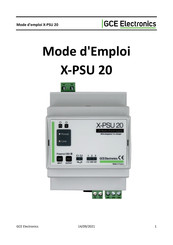 GCE X-PSU 20 Mode D'emploi