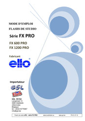 Elfo FX 600 PRO Mode D'emploi