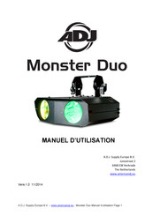 ADJ Monster Duo Manuel D'utilisation