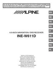 Alpine INE-W611D Manuel D'installation