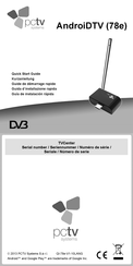 PCTV Systems AndroiDTV 78e Guide De Démarrage Rapide