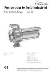 HERMETIC-Pumpen CNF Série Notice D'utilisation D'origine