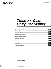 Sony Trinitron CPD-E500E Mode D'emploi