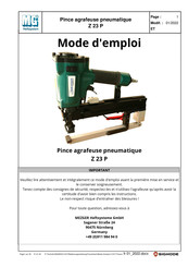 MEZGER Z 23 P Mode D'emploi