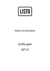 Listo GP L5 Notice D'utilisation