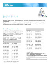 Raritan Dominion KX II-101-V2 Guide De Configuration Rapide