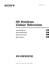 Sony Trinitron KV-29FX201D Mode D'emploi