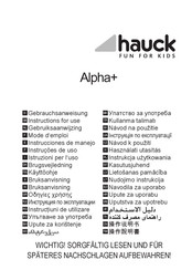 Hauck Alpha+ Mode D'emploi