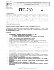 ITC 760 Manuel D'utilisation