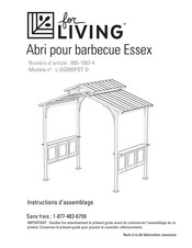 for Living Essex L-GG095PST-D Instructions D'assemblage