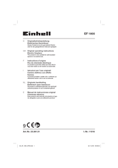 EINHELL EF 1800 Instructions D'origine