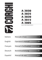 Corghi A 2025 Manuel D'utilisation