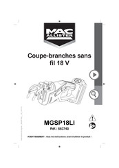 Mac allister MGSP18LI Instructions D'utilisation