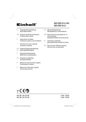 EINHELL GE-CM 33 Li Instructions D'origine